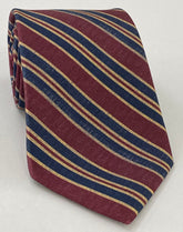 Modern Madder Print Stripe Silk Tie MMST-8